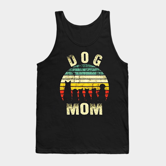 Vintage Dog Mom Tank Top by eraillustrationart